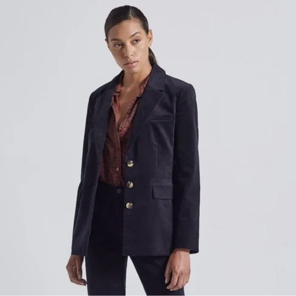 Current/Elliott Navy Blazer with Gold Buttons